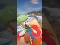 Luigi Rides a Banana Boat! 🍌⛵️#shorts #supermario #vacation #beach #ocean #sea #tropical #funny