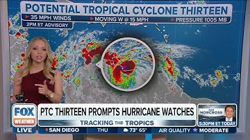 Hurricane Watches Issued Due To Potential Tropical Cyclone Thirteen