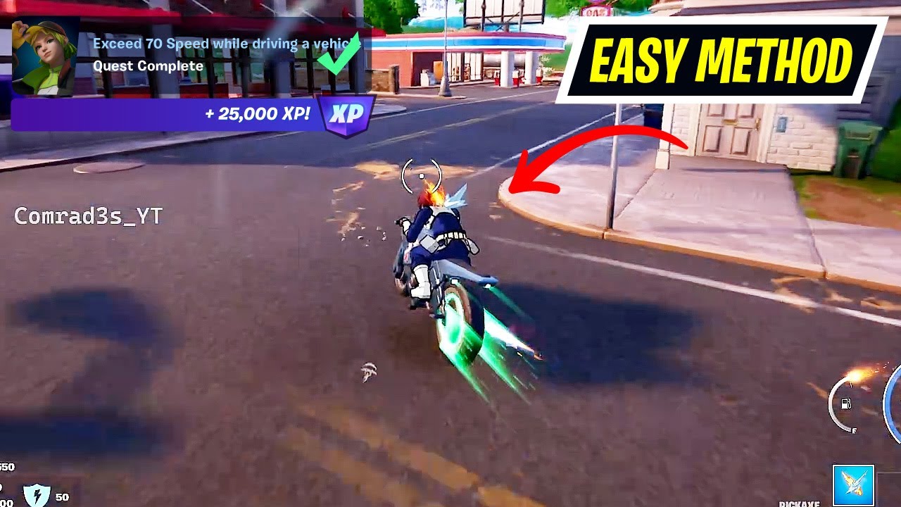 How to EASILY Exceed 70 Speed while driving a vehicle Fortnite