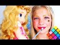Maggie and Shanti pretend play Makeup toys