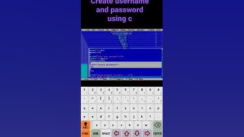 create username and password  using c..❣️