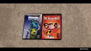 Monsters Inc 2002 DVD and The Incredibles 2005 DVD 5-8-24