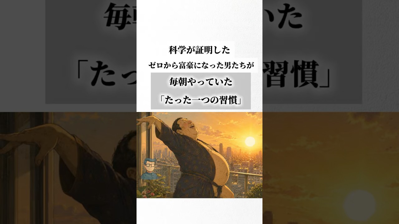 ゼロから富豪になって男に共通する朝の習慣　#アファメーション