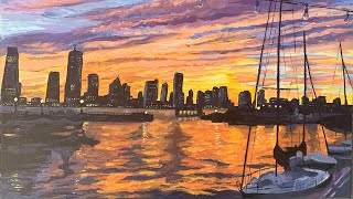 “Crepúsculo en Nueva York” (poema/arte) | “Sunset in New York City” (poem/art)