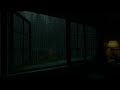 Cozy Rain Sounds Outside Window with Soft Nature View for Calm Rest