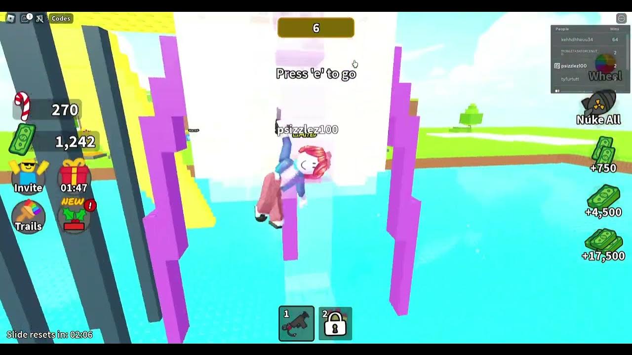 Roblox slide down a hill - YouTube