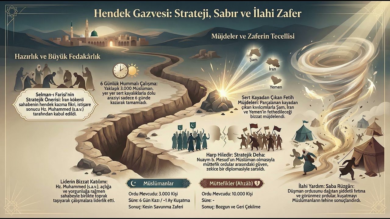 10.000 Kişilik Orduyu Durduran Akıl Almaz Strateji! Hendek Zaferi ve Bilinmeyen Mucizeler