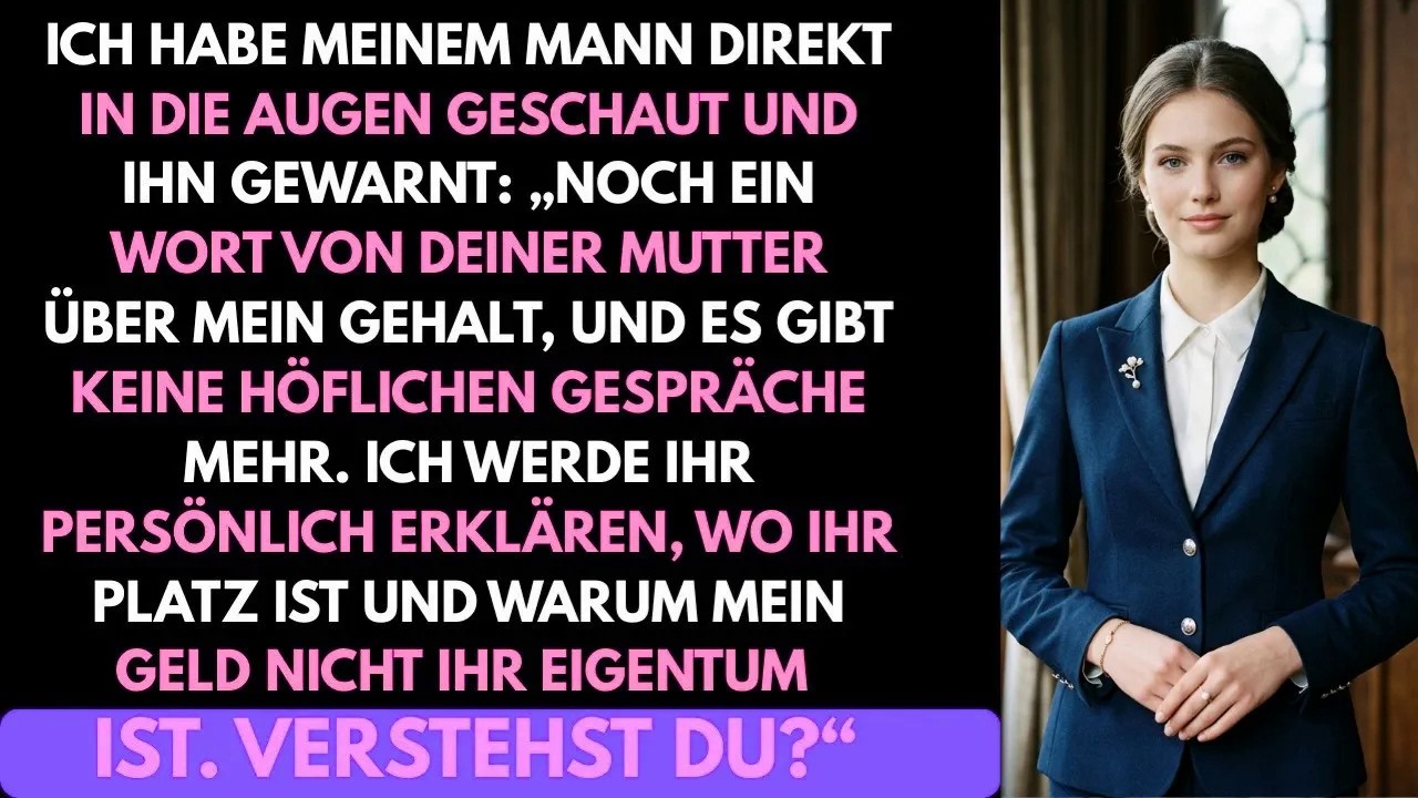 Ich habe meiner Schwiegermutter nie gesagt, was ich von ihr halte – bis zu dem Abend, als sie vor der ganzen Familie aufstand, mein Gehalt als Familienressource bezeichnete und mein Mann lächelte....