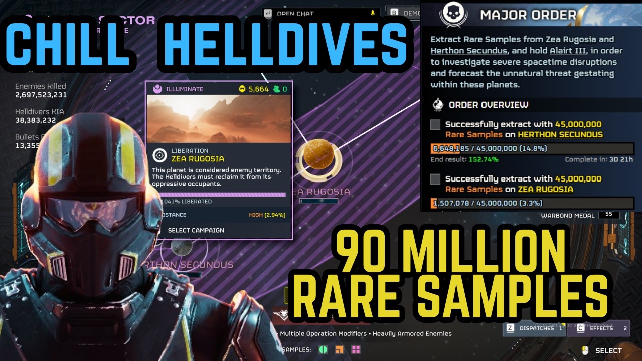 CHILL HELLDIVES | SQUID SAMPLE COLLECTING | HELLDIVERS 2 #helldivers2gameplay #helldivers2