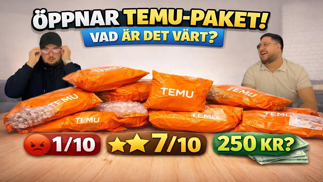 VI ÖPPNAR 15 TEMU-PAKET 📦 | ÄR TEMU VÄRT PENGARNA?