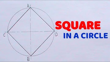 HOW TO INSCRIBE A SQUARE IN A CIRCLE || Technical drawing || Geometrical construction