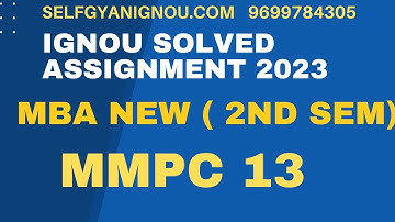 mmpc 13 solved assignment 2023 download mba 2th semester ignou.