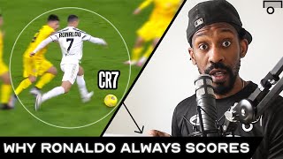 PRO FOOTBALLER REACTS TO CR7 INSANE GOAL - BREAKDOWN FOR STRIKERS ( game analysis )