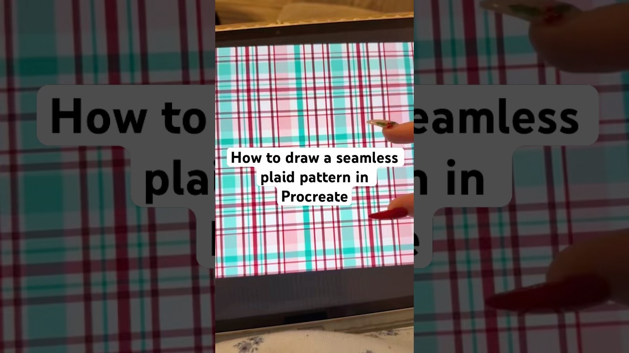 How to draw a seamless plaid pattern in Procreate