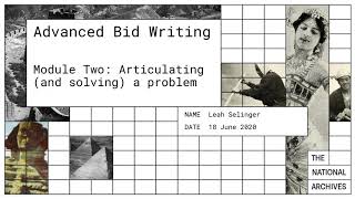 Advanced bidwriting: module 2