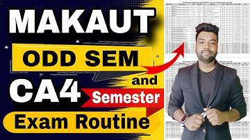 😱Finally MAKAUT CA4 Exam Routine, it