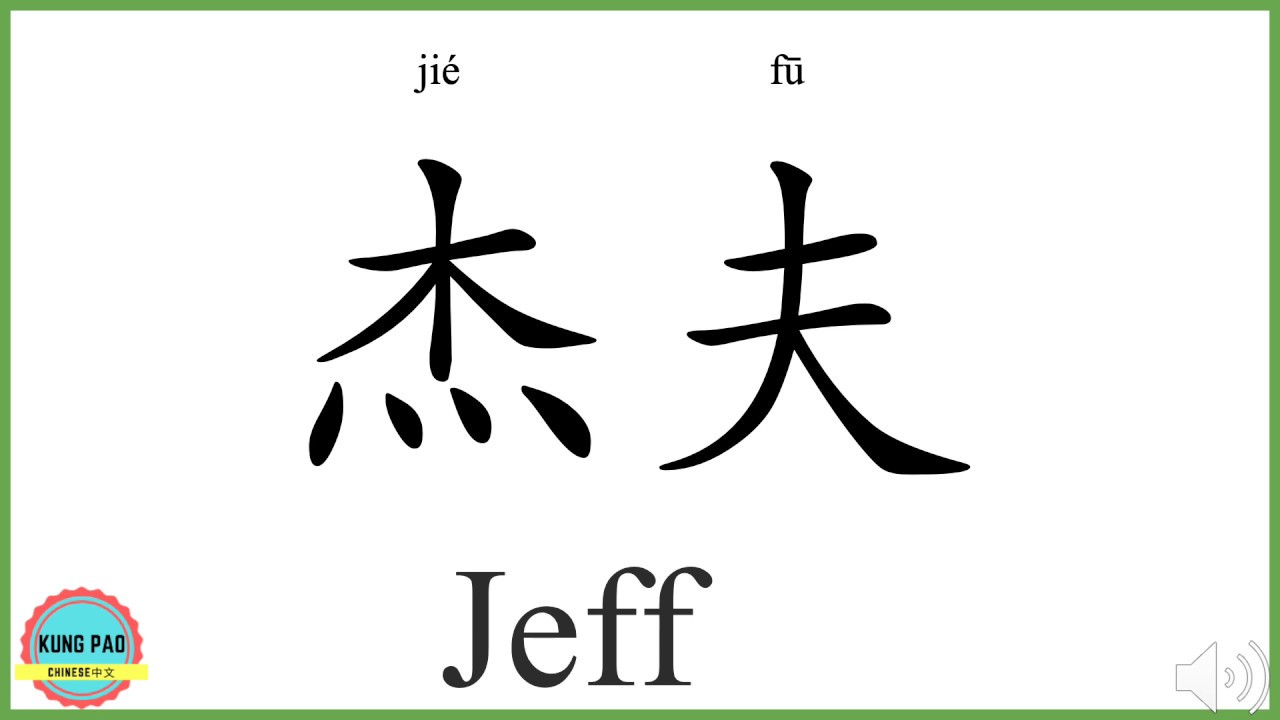 How Do You Say My Name Is Jeff In Chinese