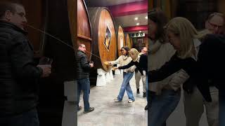 Ancient CELLAR Tradition: Catching Liquid from a Giant Barrel 🪵