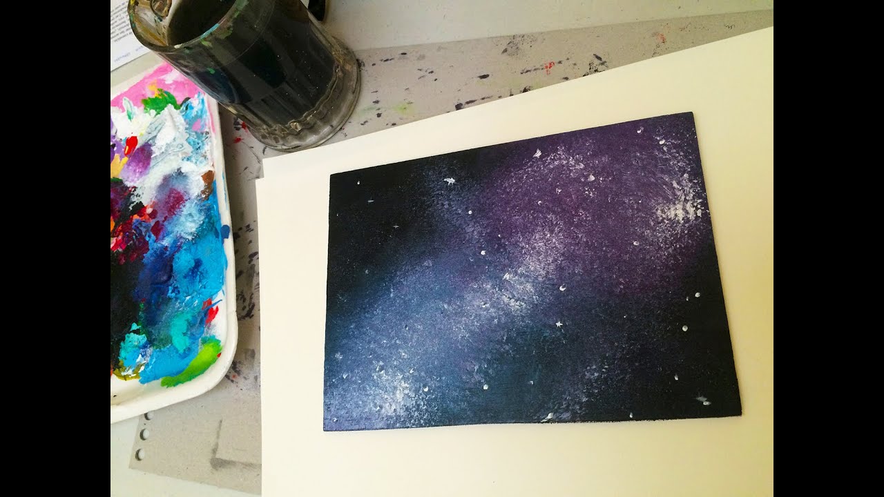 Galaxy Painting/ Pintura de una galaxia - YouTube