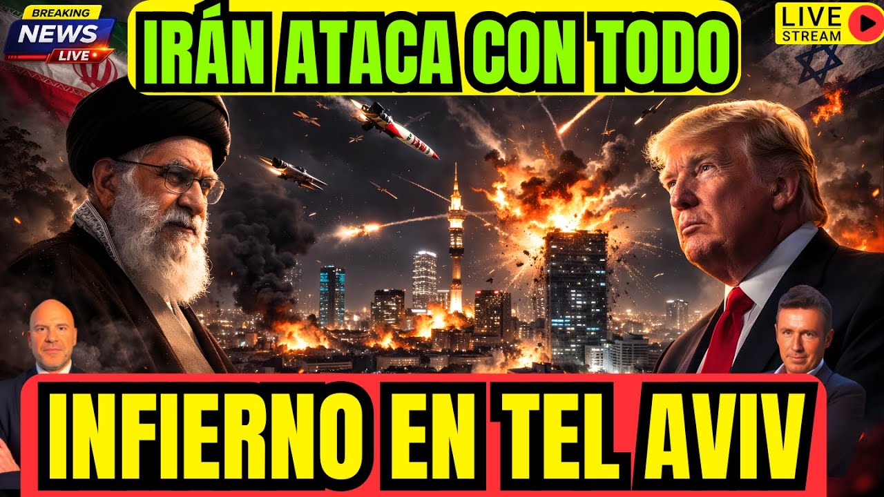 DIRECTO. ÚLTIMA HORA. PESADILLA EN ISRAEL. TEL AVIV BAJO ATAQUE.IRÁN ATACA CON TODO. JAMENEI TRUMP