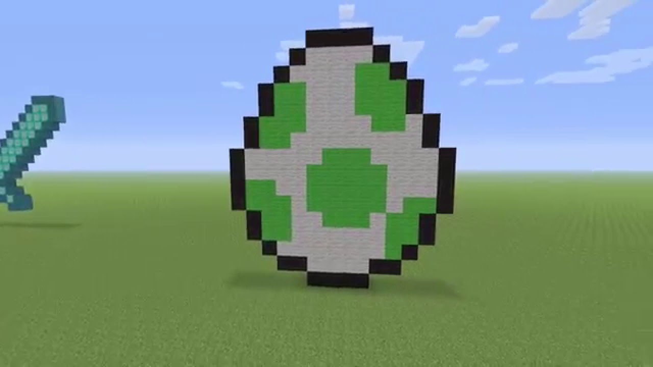 Minecraft #4 - Pixel Art - Yoshi's Egg.
