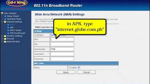 Procedure on how to configure WR NET 008 LO router in Windows XP using Globe Postpaid Broadband Kit