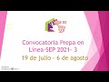 Convocatoria Prepa en Línea-SEP 2021 3.