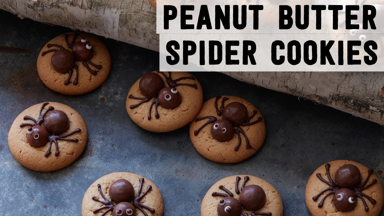 Spooky Peanut Butter Spider Cookies | Food Network