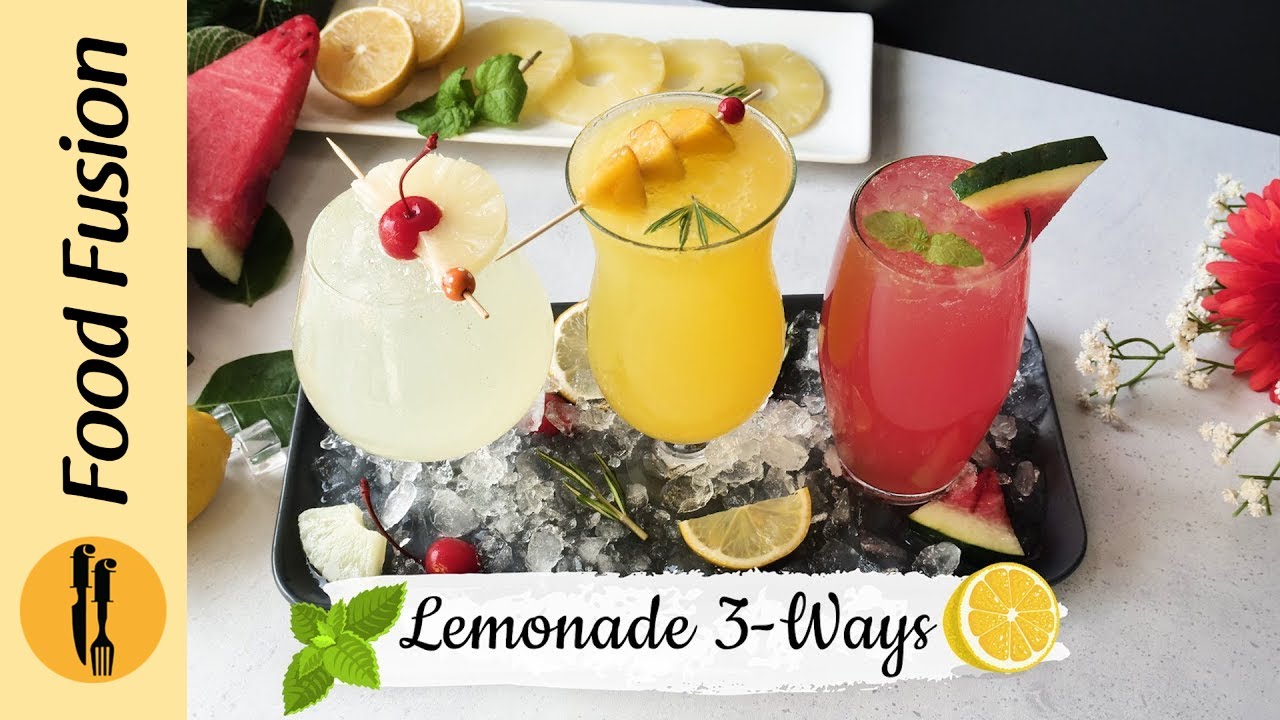 Lemonade 3 ways with 7up - Recipes By Food Fusion (Ramzan Special)