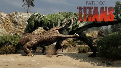 EVIL POOP MONSTER!!! - Path of Titans Sarcosuchus Combat