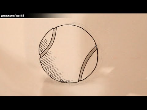 How to draw a tennis ball