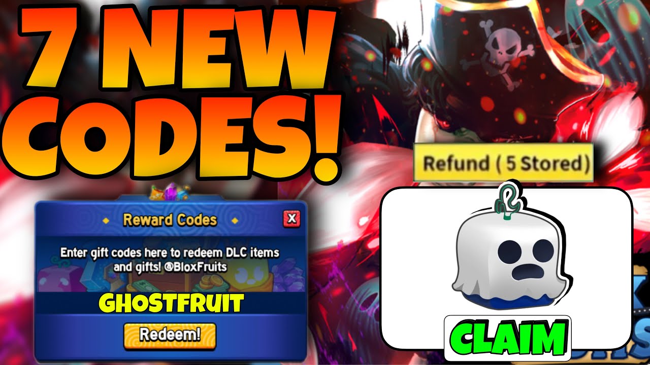 NEW GHOST! ALL WORKING CODES FOR BLOX FRUIT ROBLOX