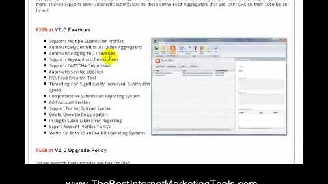 RSS Bot - Submission Software - Internet Marketing Tools