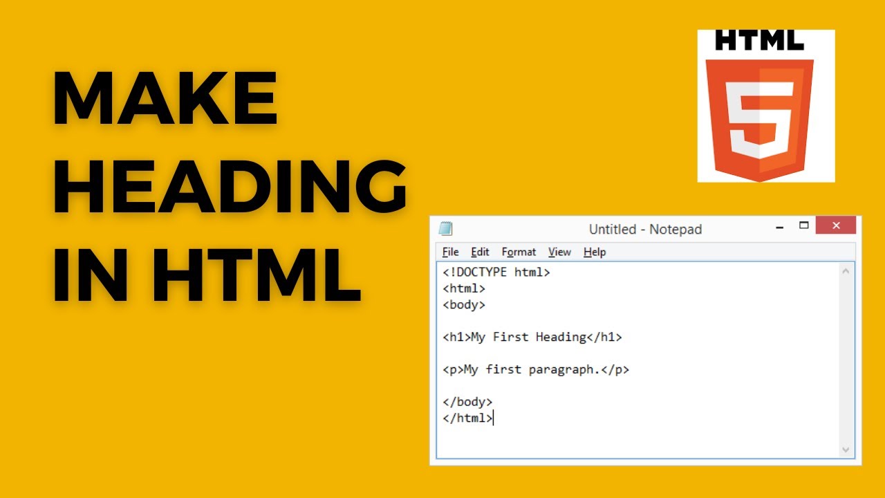 headings in HTML - YouTube