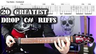 20 Greatest DROP C/Db Guitar Riffs | +Tab