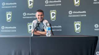 Columbus Crew's Alex Matan talks playing midfield, defensive set pieces against LAFC