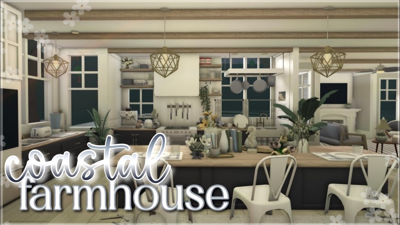 Bloxburg | 2-Story Coastal Farmhouse | Roblox | House Build