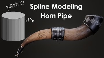 Learn Spline Modeling in 3ds Max | Horn Pipe Modeling Step-by-Step (Part 2)