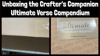 Unboxing the Crafter’s Companion Ultimate Verse Compendium