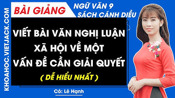 Viết bài văn nghị luận xã hội về một vấn đề cần giải quyết | Ngữ văn 9 - Cánh diều (DỄ HIỂU NHẤT)