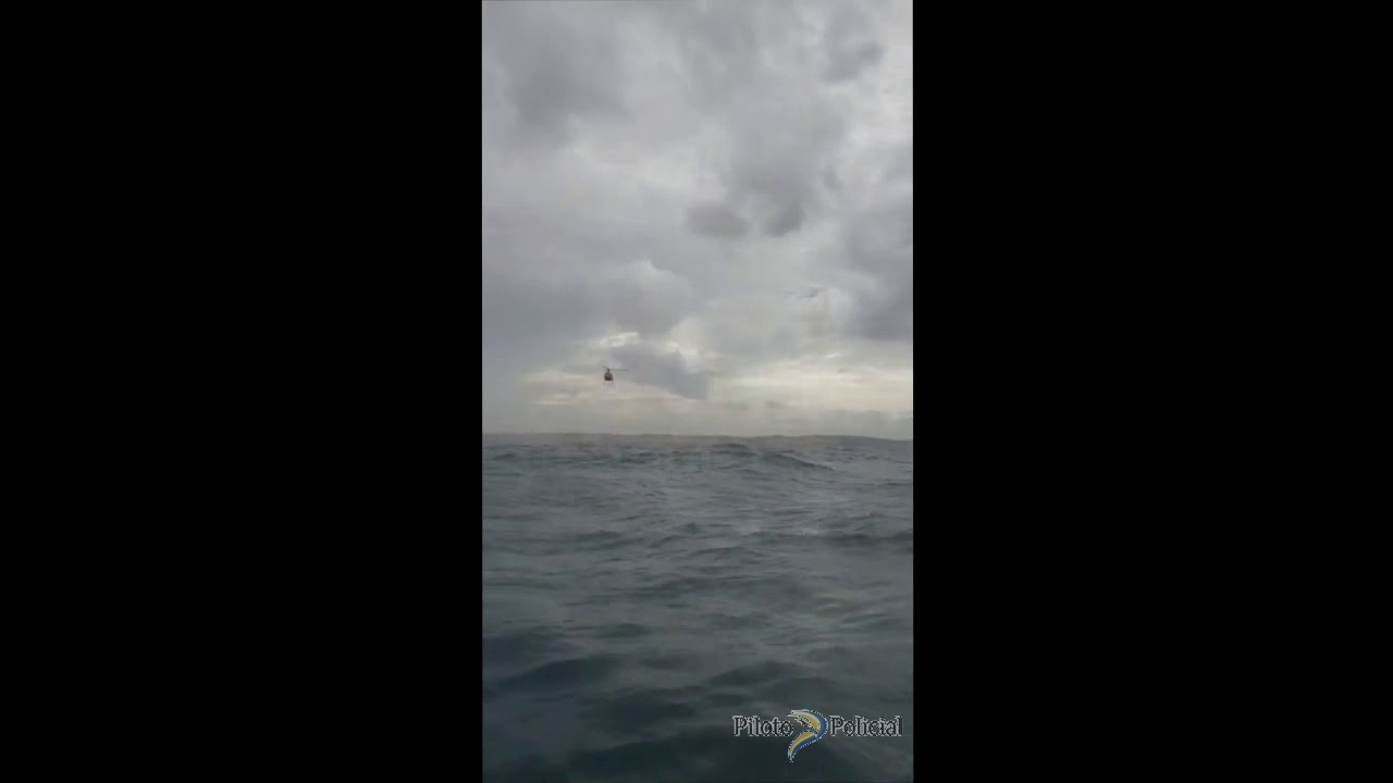 Momento em que o Falcão 05 localiza 4 náufragos na segunda-feira!