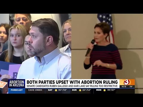 Senate candidates Ruben Gallego, Kari Lake's campaigns center around abortion