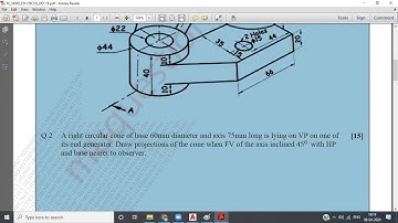 2of3 Projection of solids D2019 Cone Problem Prashant Jadhav