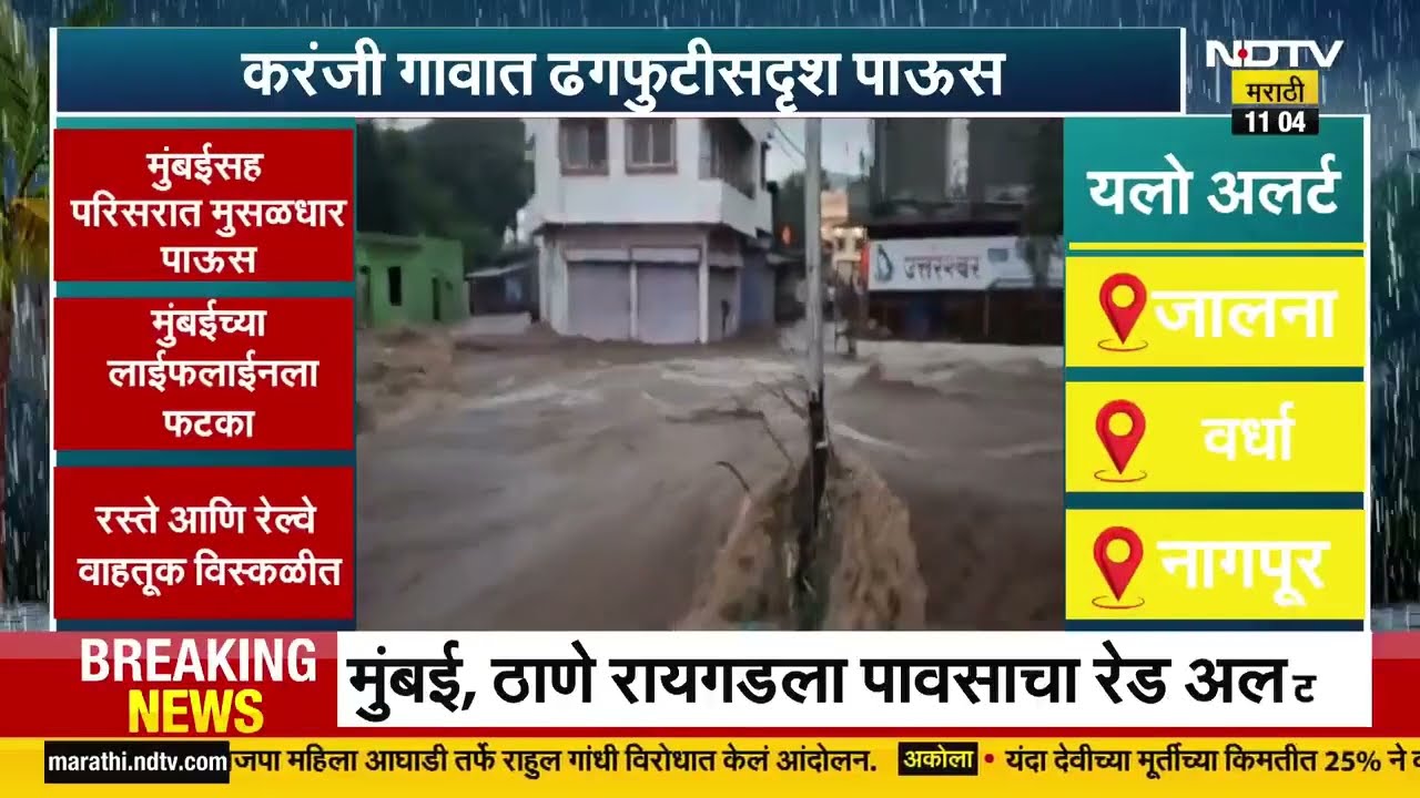 Ahilyanagar | Karangi Village Flooded | अहिल्यानगरमध्ये ढगफुटीसदृश्य पाऊस, करंजी गावात पूरस्थिती