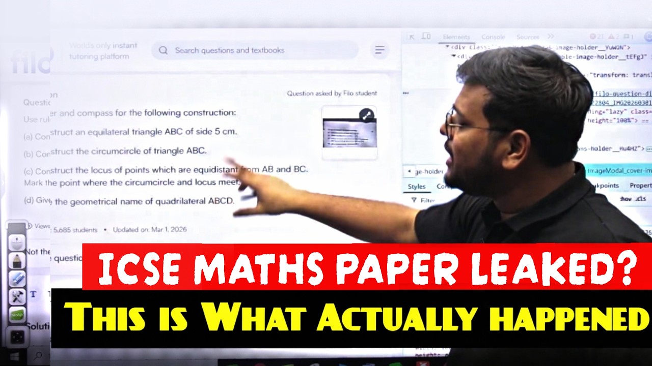 ICSE 2026 Maths Paper Leaked???