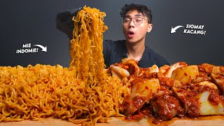 Ngiler Abis Mukbang Siomay With Peanut Spice Added To Indomie Noodles