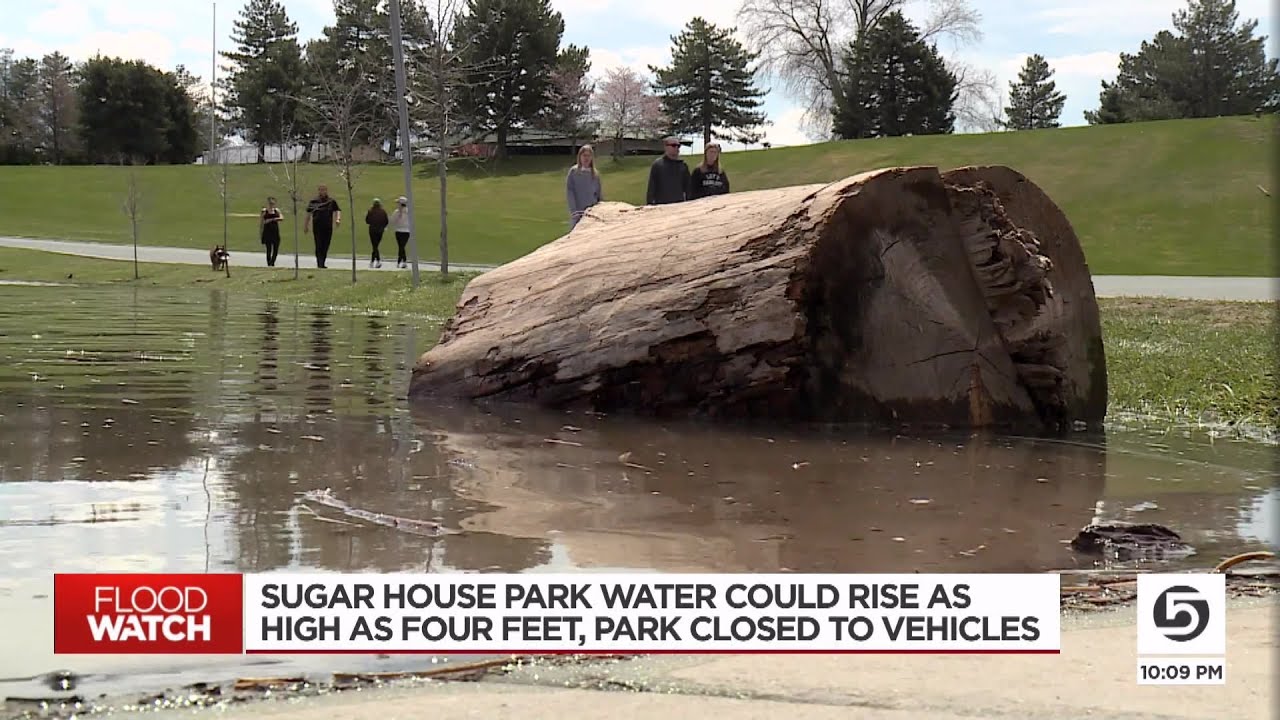 Sugar House Park water could rise as high as four feet, closed to vehicles YouTube