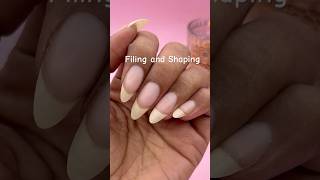 Filing and shaping my natural nails 💅 #naturalnails #nails #nailcare