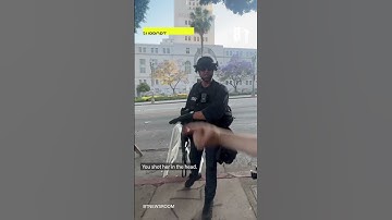 Protester Shot in Head with Rubber Bullet by LA Riot Police