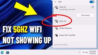 fix 5ghz wi-fi not showing up in windows 11 / 10 | how to switch from 2.4ghz to 5ghz wifi 📶✔️